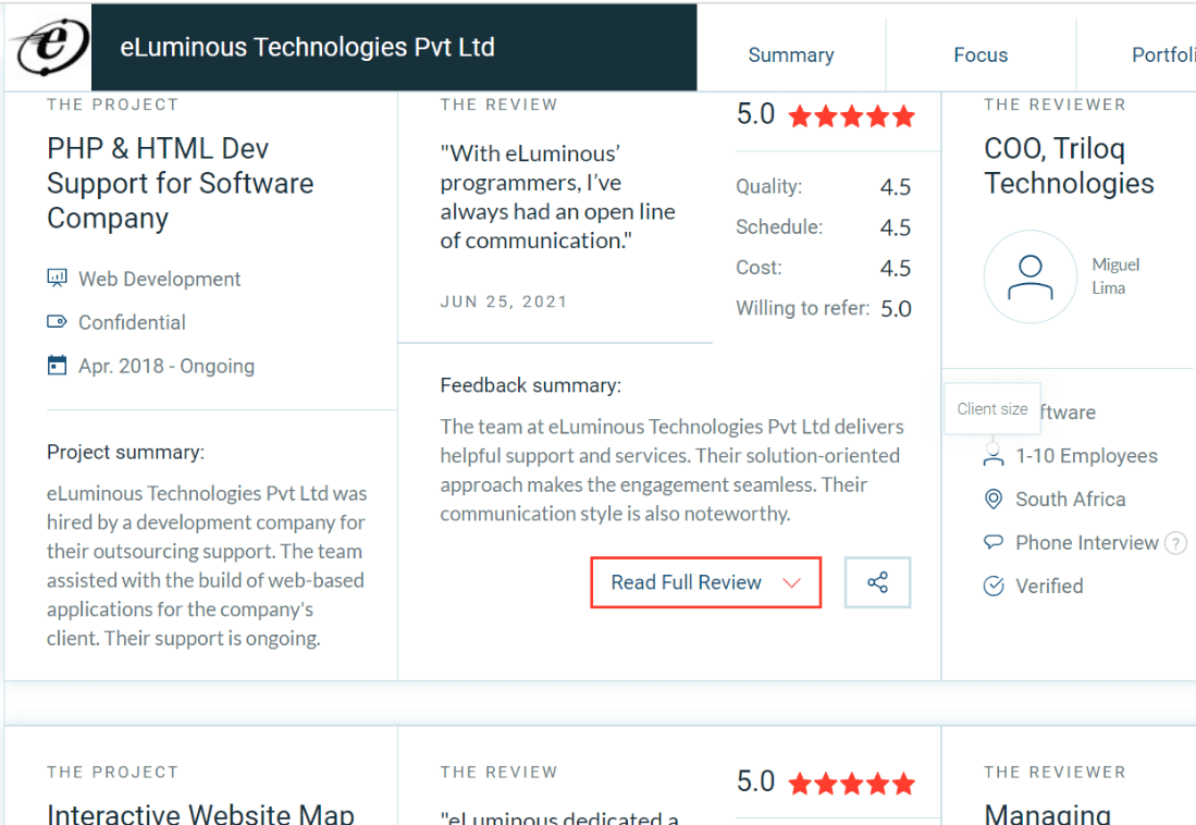 eLuminous Technologies- Clutch