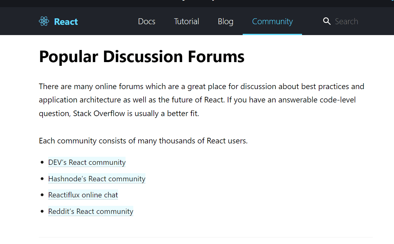 Facebook community support