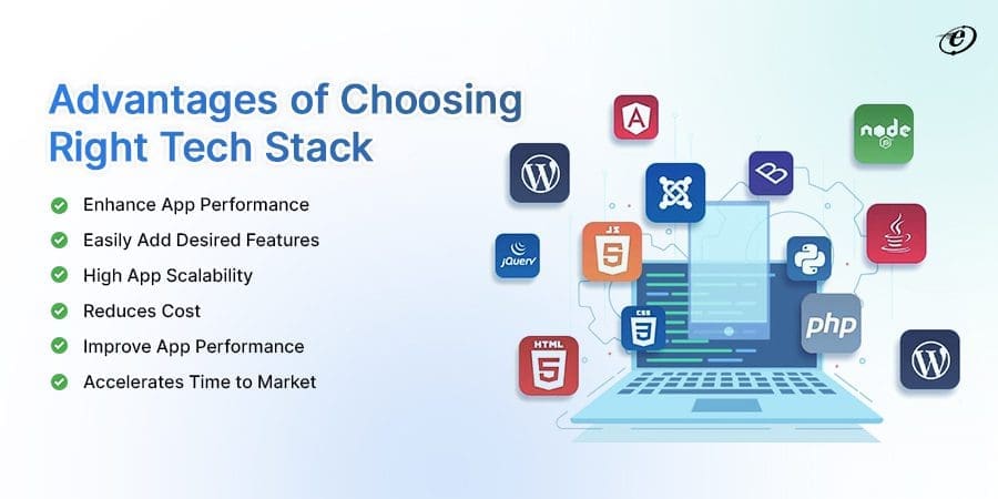 Choosing the Right Technology Stack for Your Web Application Development Project 2 Advantages of choosing right tech stack
