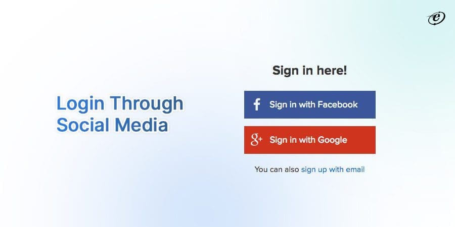 Use Social Media Login Options