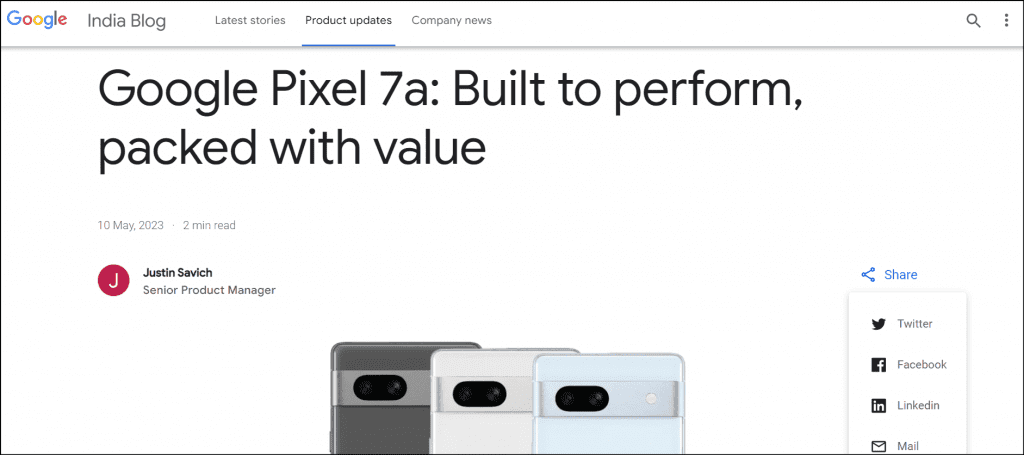 Use the Share Functionality