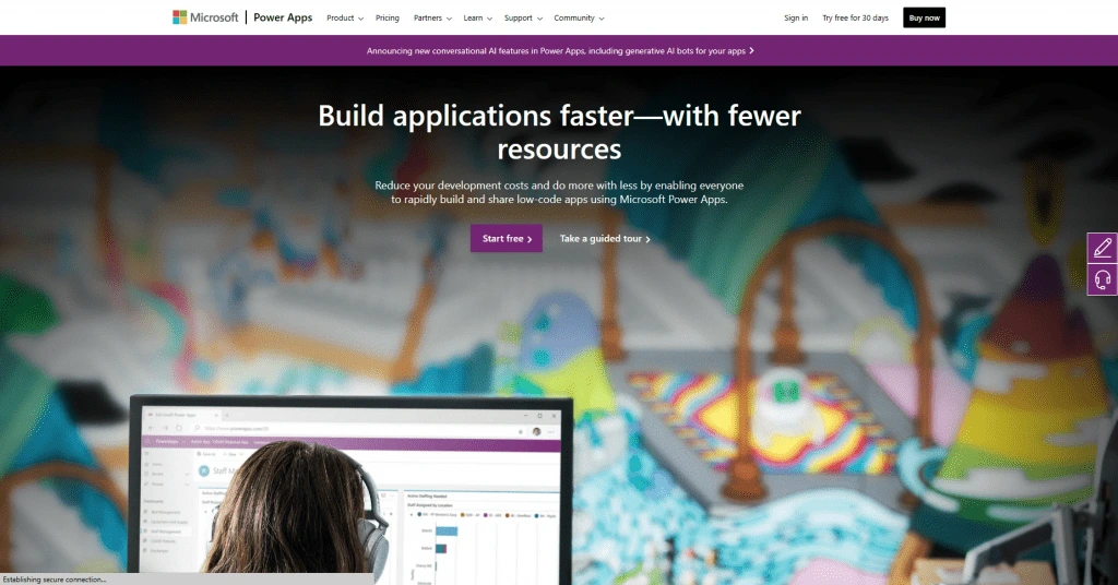 Microsoft Power Apps Website Overview