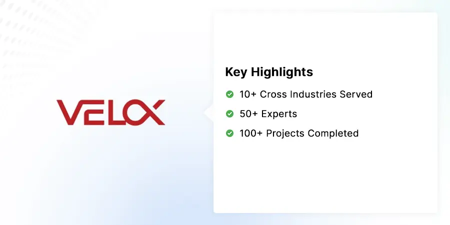 Top 10 Digital Transformation Agencies Transforming Tomorrow 18 VELOX Media (4.6)