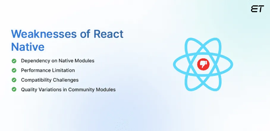 Weaknesses of react native