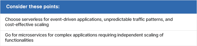 Serverless vs Microservices: Which Architecture is best Your Next Project? 10 Consider these points: