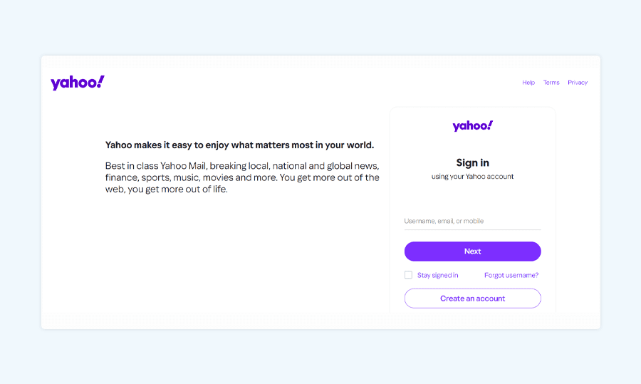 Apt Web Portal Examples for Your Next IT Project 4 web portal examples- Horizontal Portal: Yahoo!