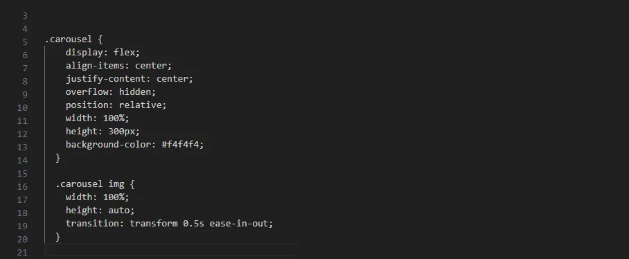 Add Styling for the Carousel