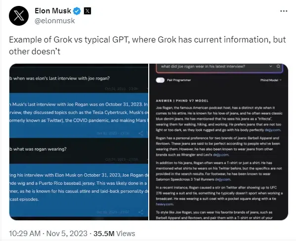Grok AI Goes Free: All You Need to Know About Elon Musk’s Latest AI Move 1 Working of Gork AI Tweet