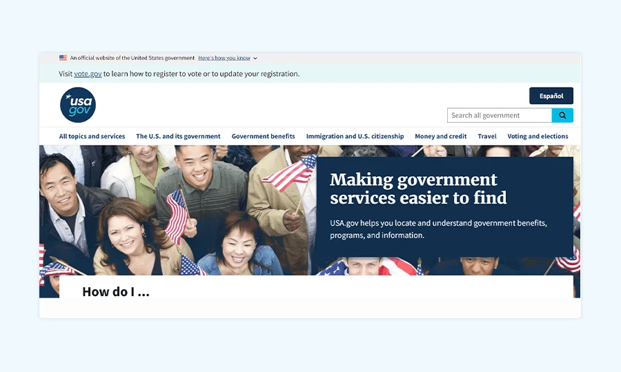 Apt Web Portal Examples for Your Next IT Project 7 Government-Portal_USA.gov_