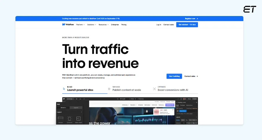 Web Development Tools: 12 Power Picks for Code, Design, and Performance 13 Webflow